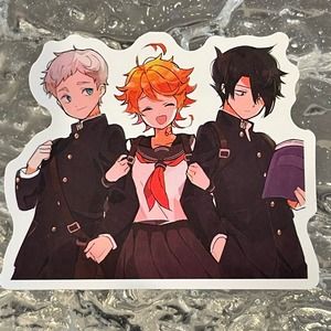 5/$10 Waterproof Vinyl Sticker: The Promised Neverland-Emma, Norman, Ray
